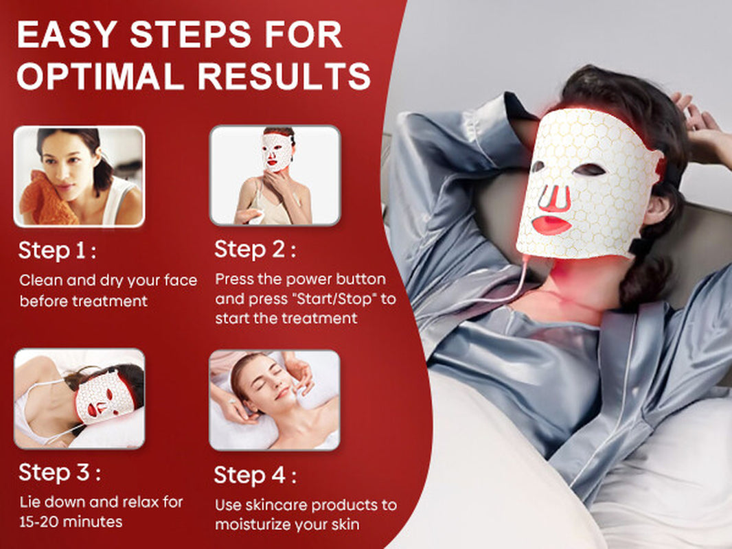 LED face mask charging port