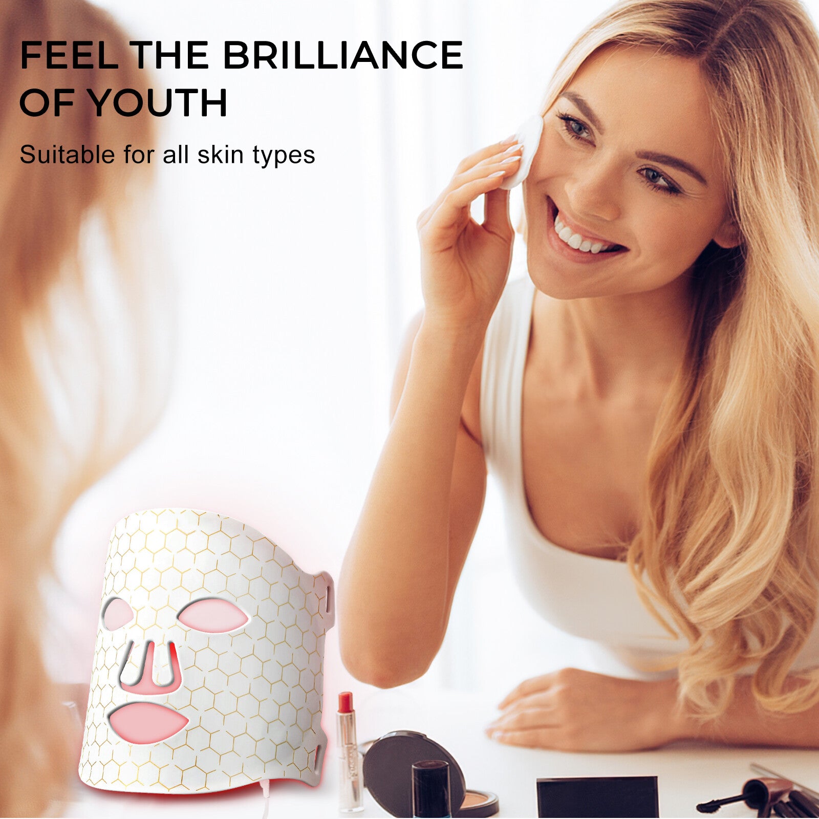 LED face mask cordless design