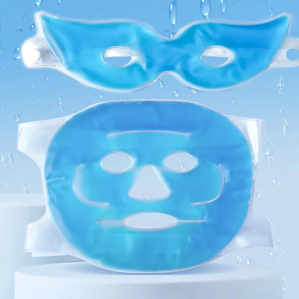 Cooling gel eye mask applied to under-eye area