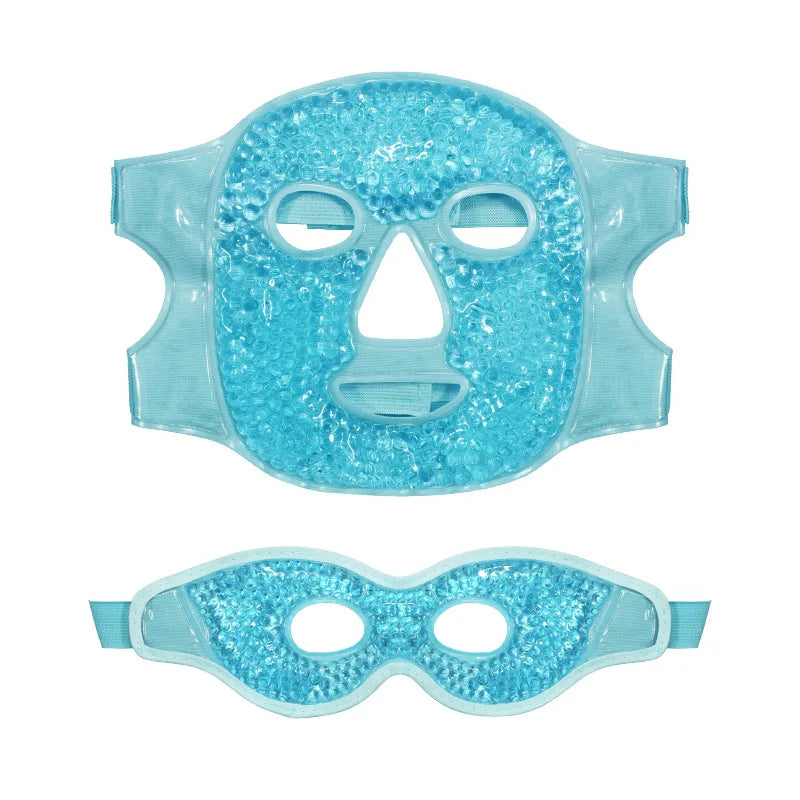 Cooling gel mask flat lay