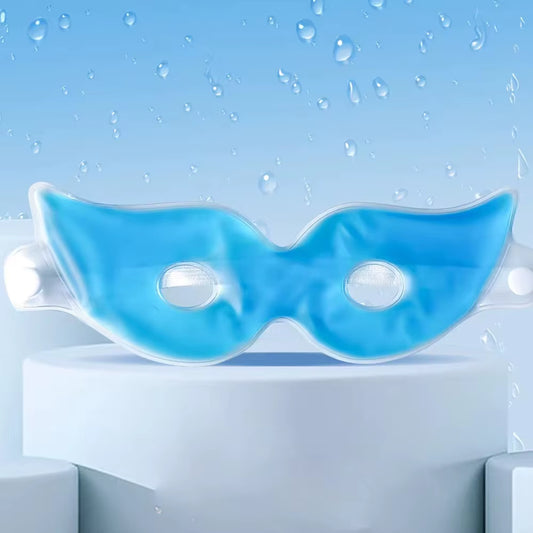 Cooling gel face and eye mask on neutral surface