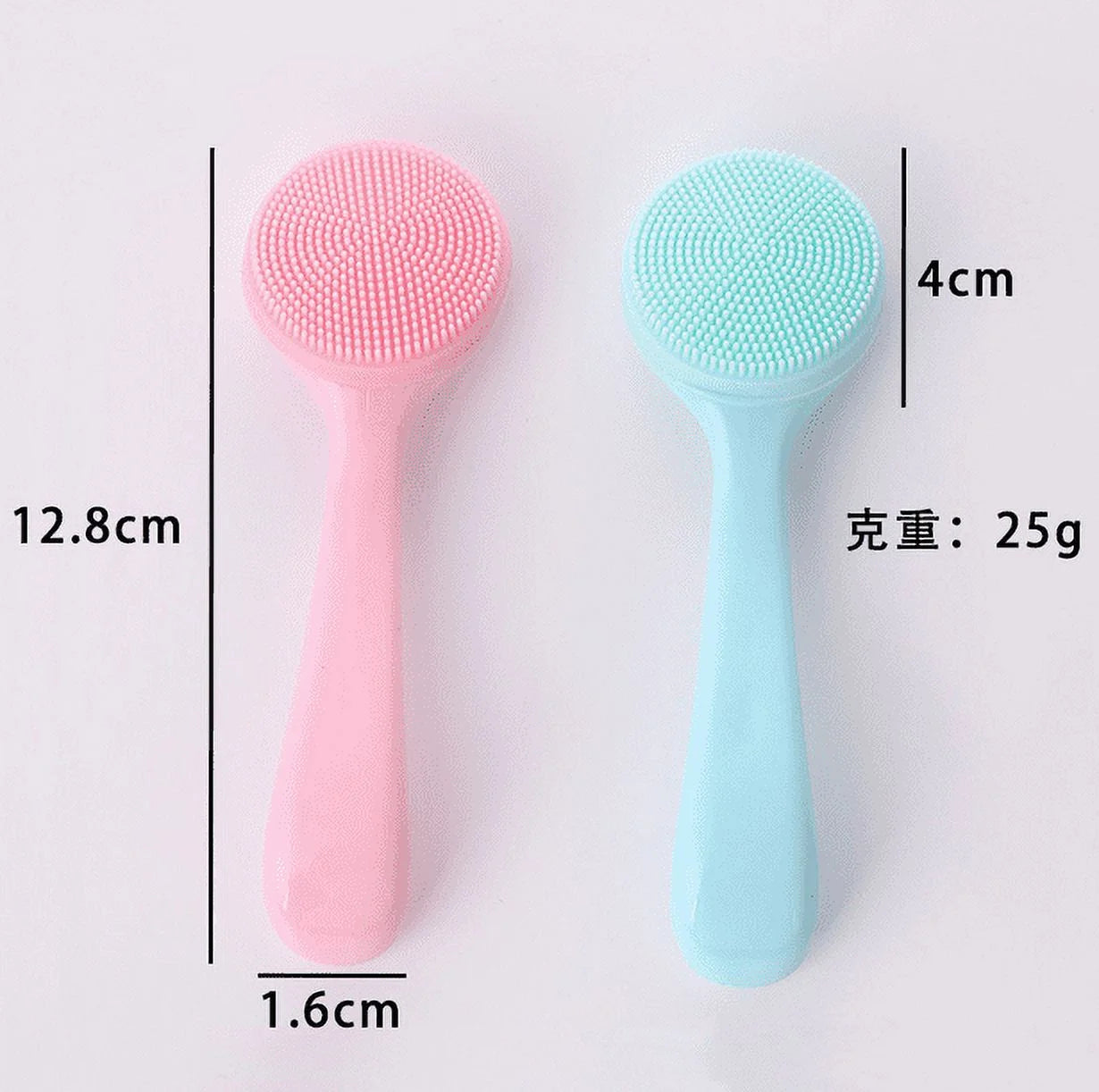 Silicone cleansing brush bristles detail close-up