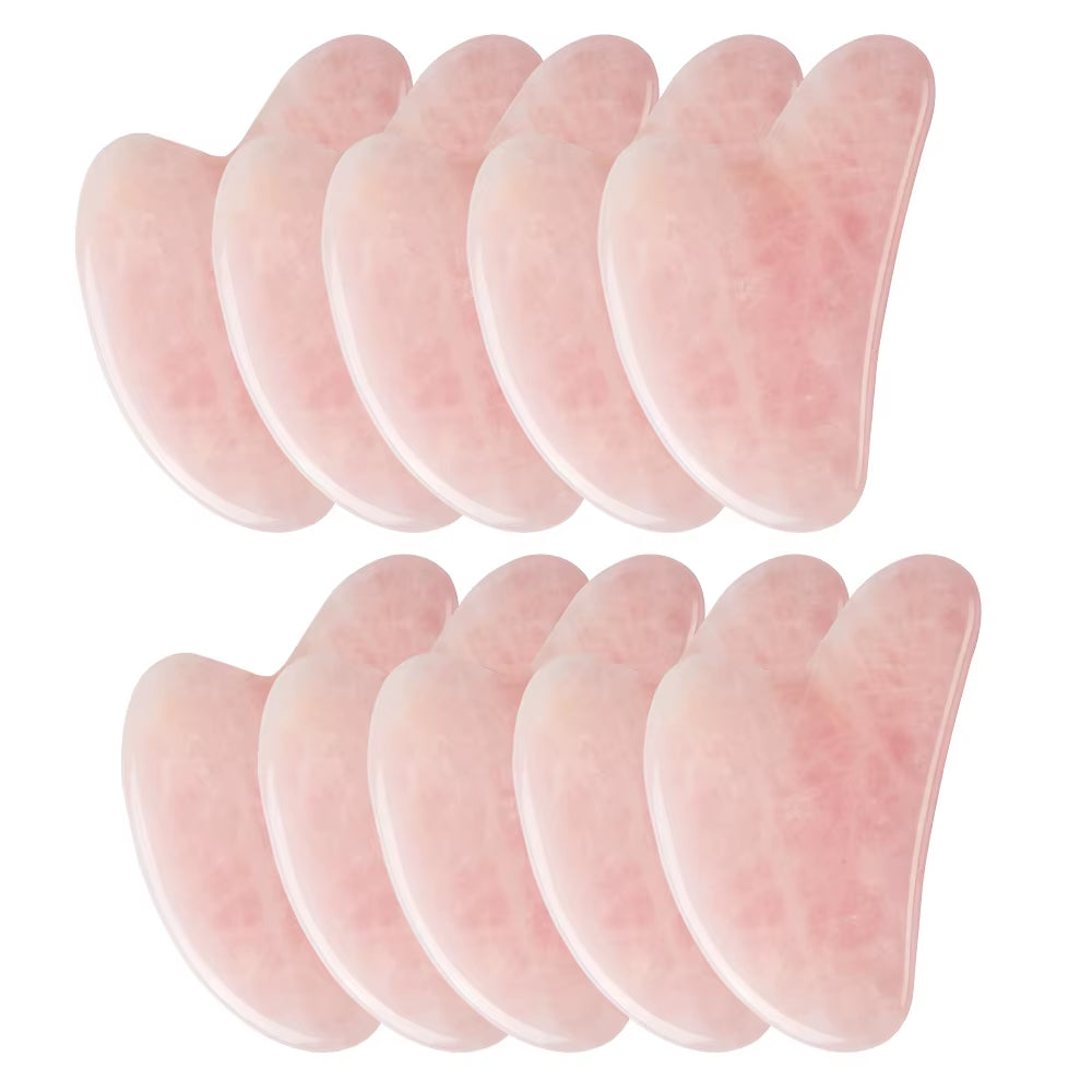 Rose quartz gua sha packaged for gifting