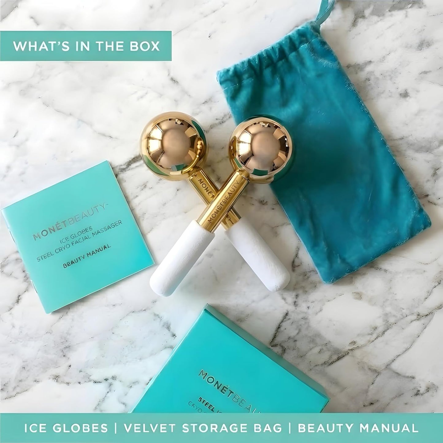 Gold ice globes premium cryo facial tool