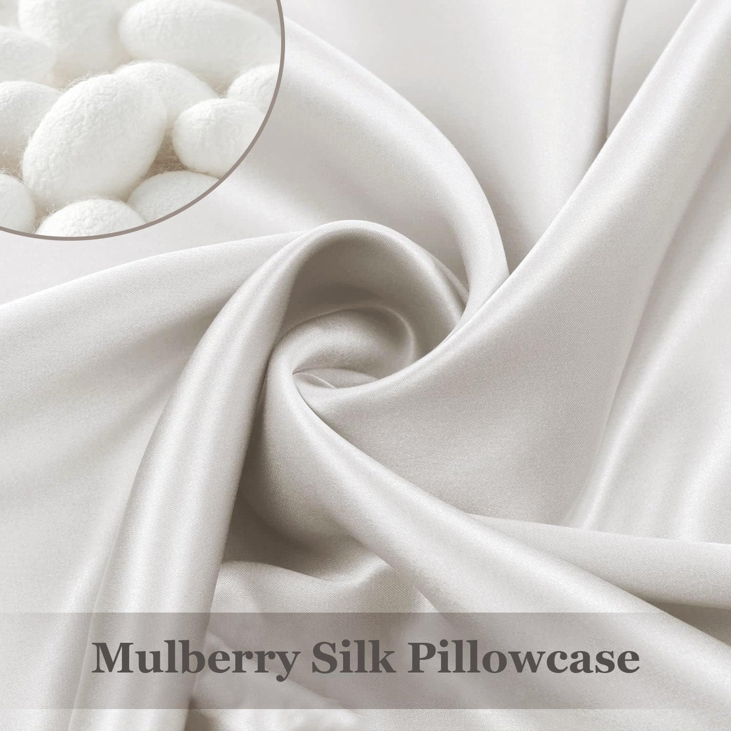 Mulberry silk pillowcase folded