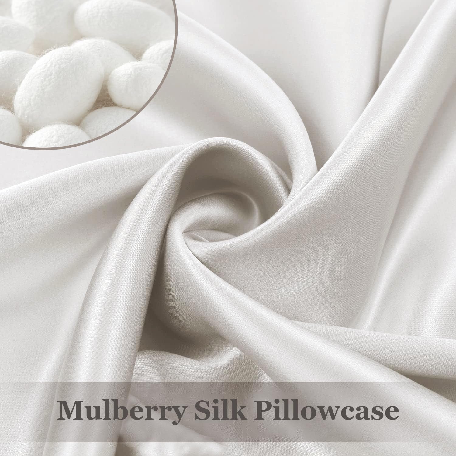 Mulberry silk pillowcase folded