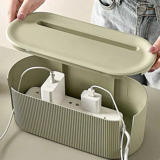 Kabelmanagement-Box Oval – Kabel Und Steckdosenleisten Verstecken