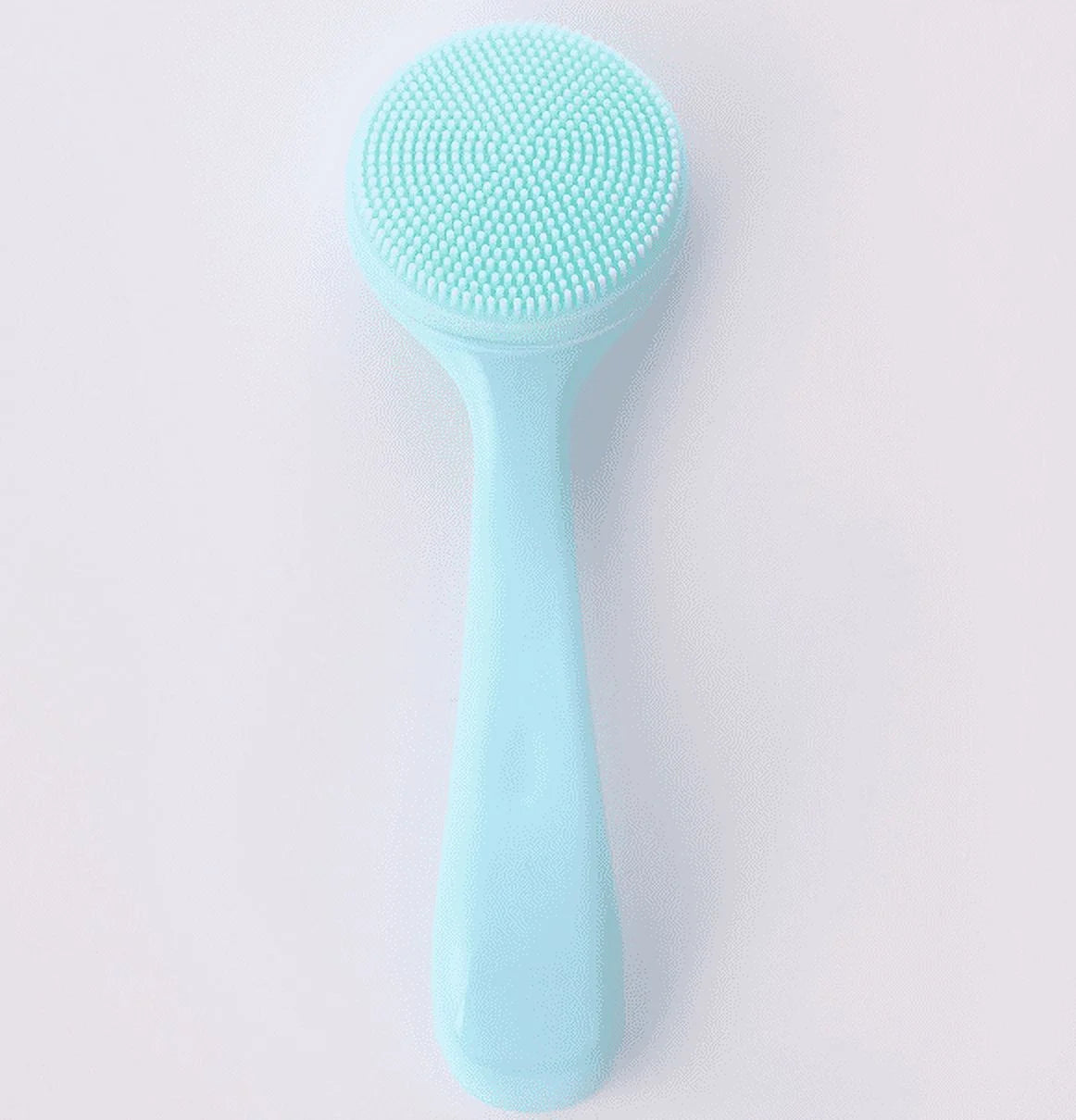 Soft silicone cleansing brush in blue