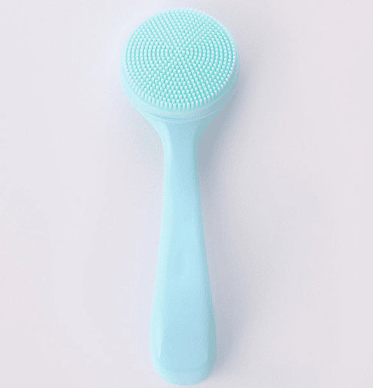 Soft silicone cleansing brush in blue