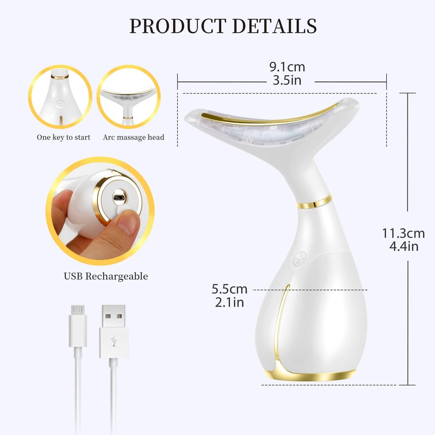3-in-1 massager modes control buttons