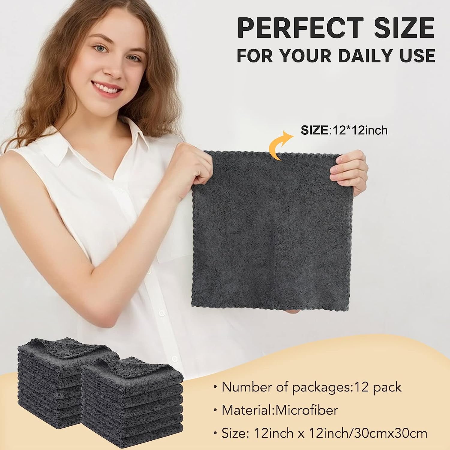 Microfiber face cloth single piece detail