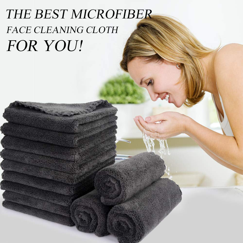 Microfiber face cloth weave close-up
